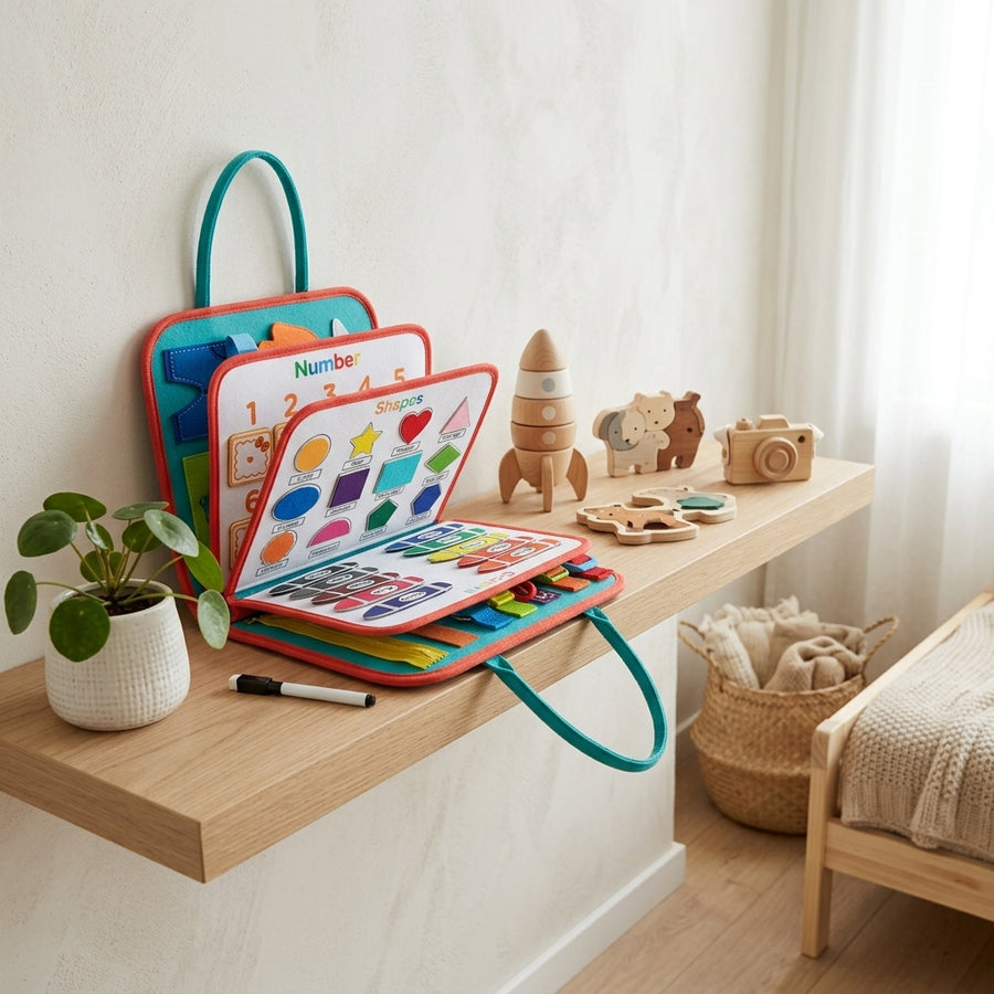 Busy Board Éducatif 7-en-1 Montessori Transportable