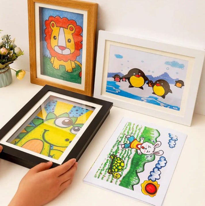 Cadre pour Dessins d'Enfants | Stockez et Exposez jusqu'à 150 Œuvres | Format A4