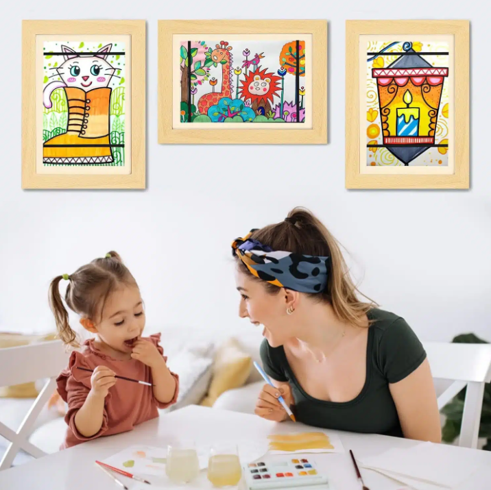 Cadre pour Dessins d'Enfants | Stockez et Exposez jusqu'à 150 Œuvres | Format A4