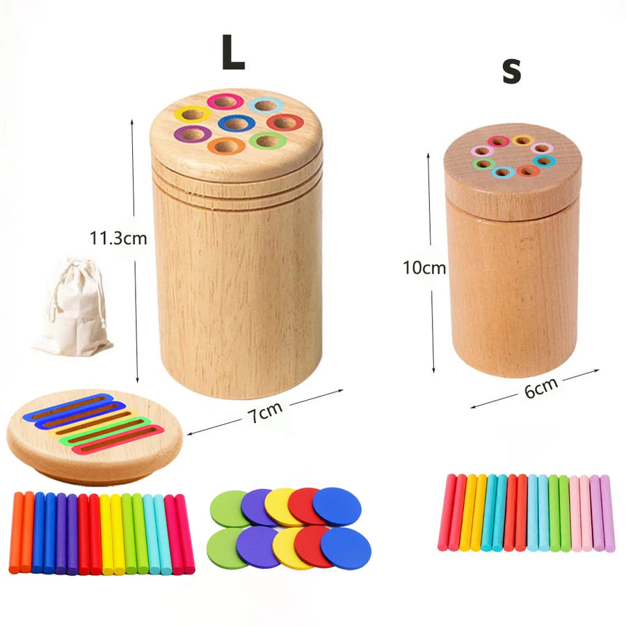 Jeu de Tri Montessori Bois avec Formes et Couleurs