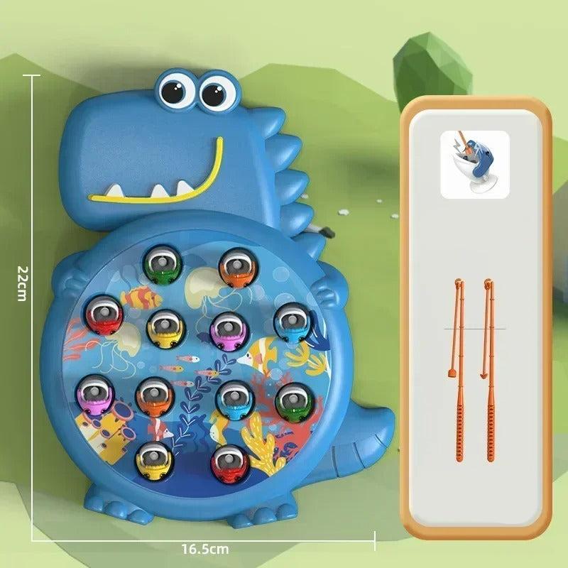 Jeu de Pêche Magnétique Dinosaure avec 12 Poissons