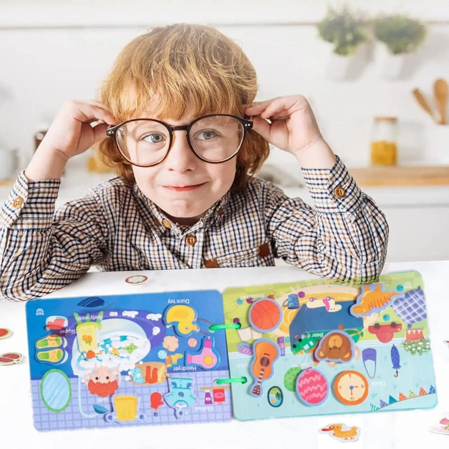 Livre d'activités enfant avec 28 thèmes éducatifs interactifs