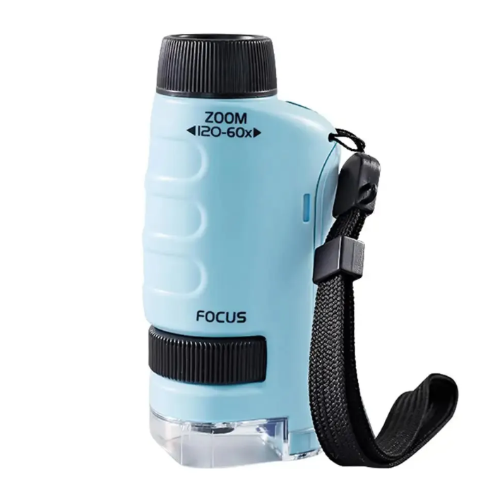 🔬 Microscope de Poche Portable pour Enfants – Grossissement jusqu'à 120x