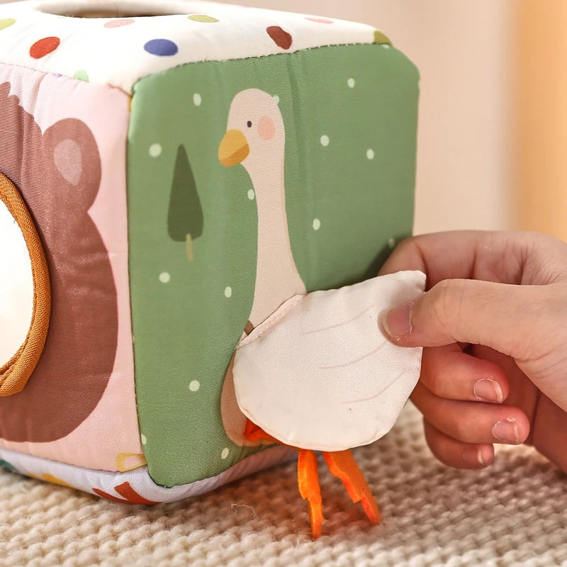 Cube Sensoriel Montessori pour Bébé - Boîte Magique Éducative et Ludique