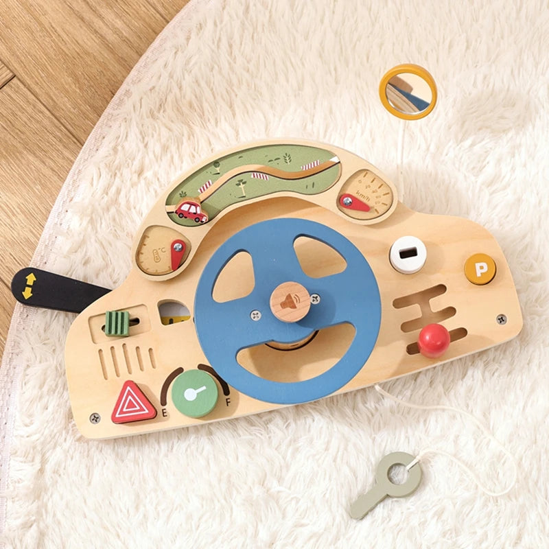 BusyBoard™ - Jouet Montessori 5-en-1 en Bois | Divers Designs et Activités