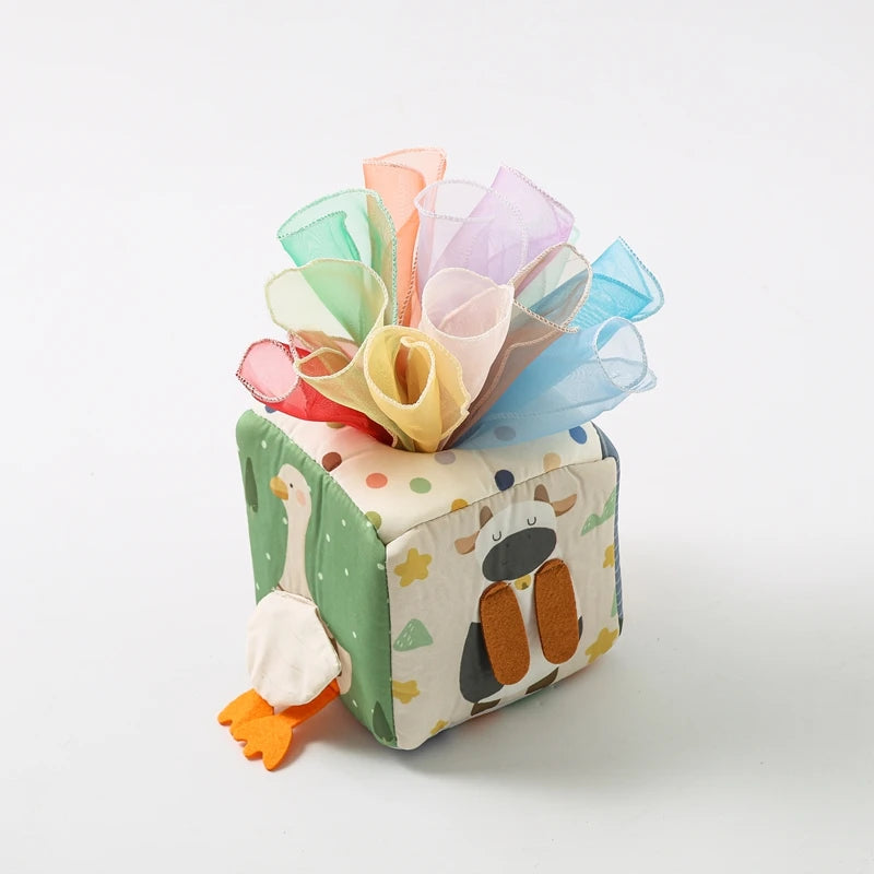Cube Sensoriel Montessori pour Bébé - Boîte Magique Éducative et Ludique