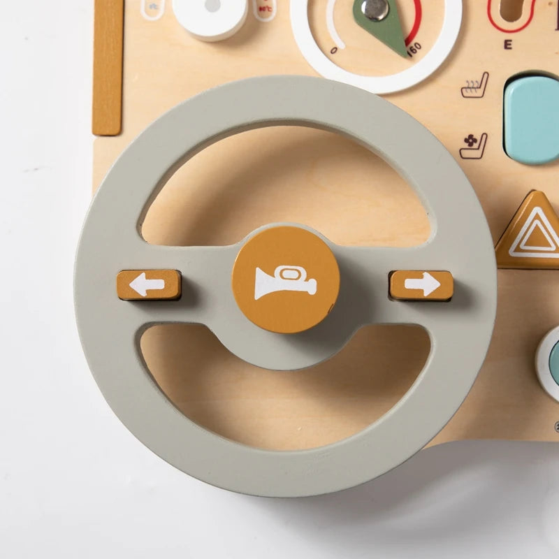 BusyBoard™ - Jouet Montessori 5-en-1 en Bois | Divers Designs et Activités