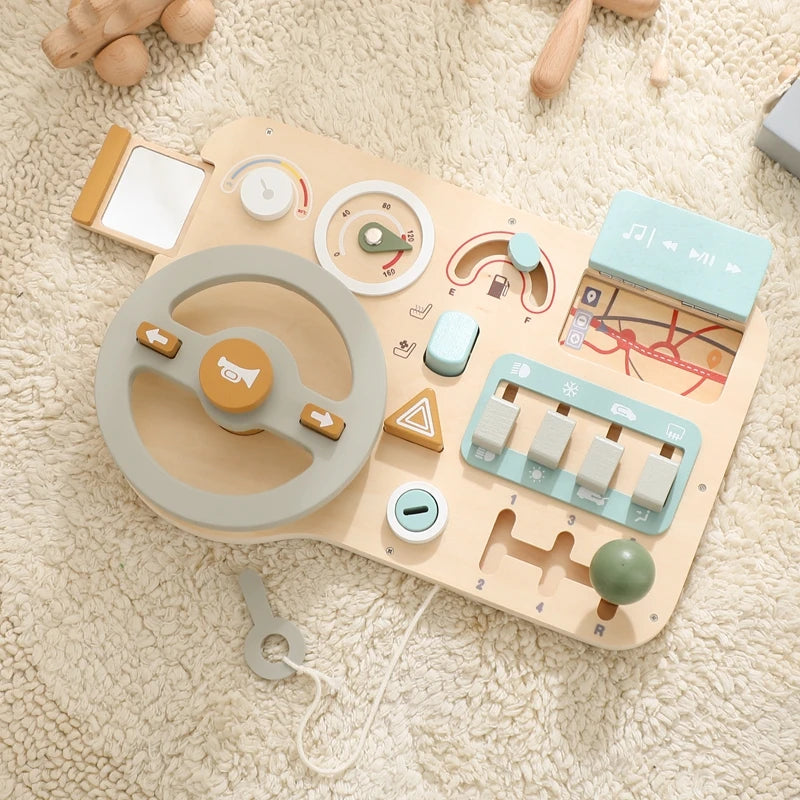 BusyBoard™ - Jouet Montessori 5-en-1 en Bois | Divers Designs et Activités