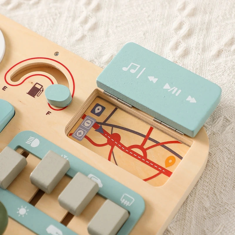 BusyBoard™ - Jouet Montessori 5-en-1 en Bois | Divers Designs et Activités