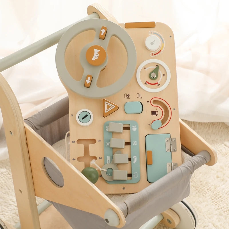 BusyBoard™ - Jouet Montessori 5-en-1 en Bois | Divers Designs et Activités