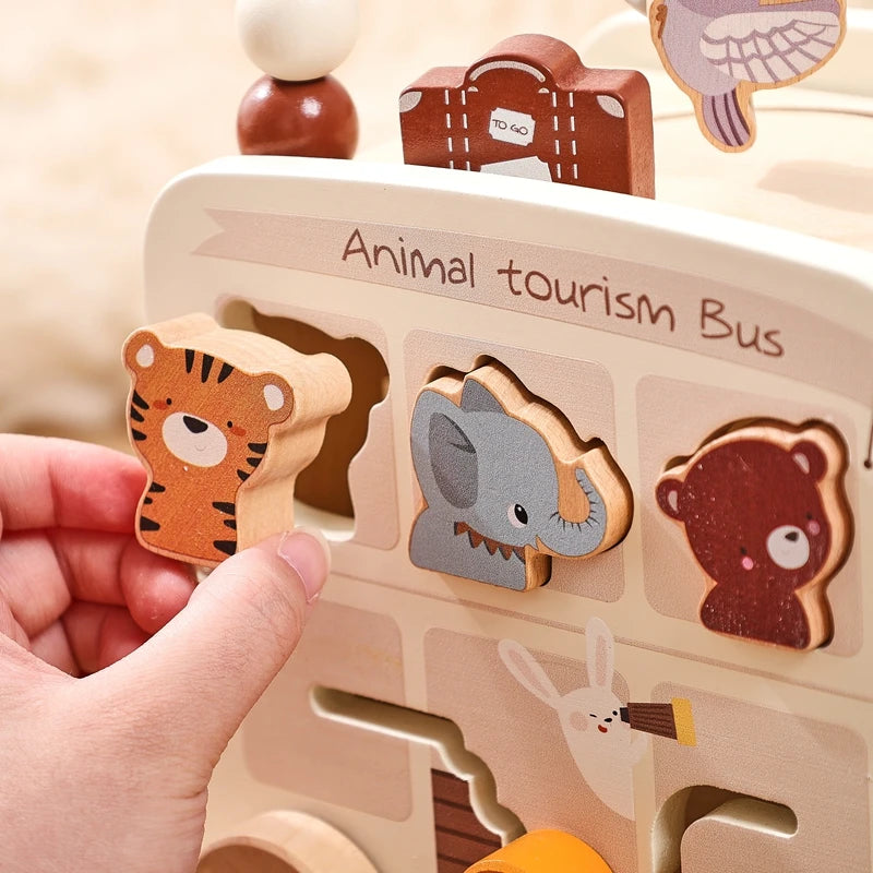 BusyBoard™ - Jouet Montessori 5-en-1 en Bois | Divers Designs et Activités