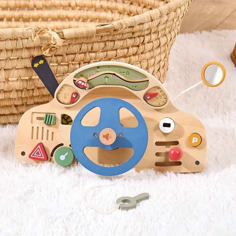 BusyBoard™ - Jouet Montessori 5-en-1 en Bois | Divers Designs et Activités
