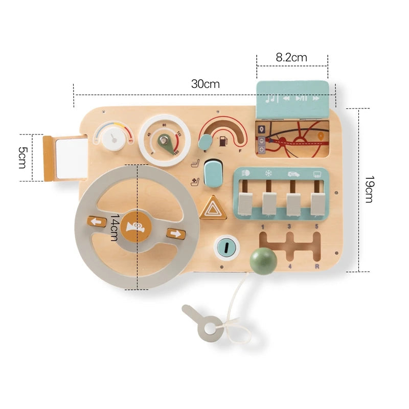BusyBoard™ - Jouet Montessori 5-en-1 en Bois | Divers Designs et Activités