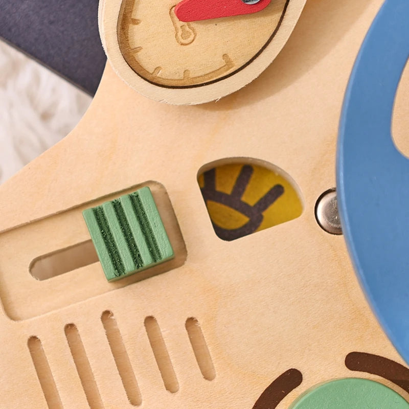 BusyBoard™ - Jouet Montessori 5-en-1 en Bois | Divers Designs et Activités