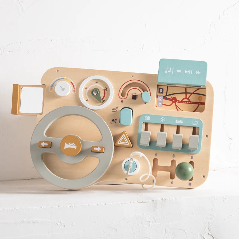 BusyBoard™ - Jouet Montessori 5-en-1 en Bois | Divers Designs et Activités