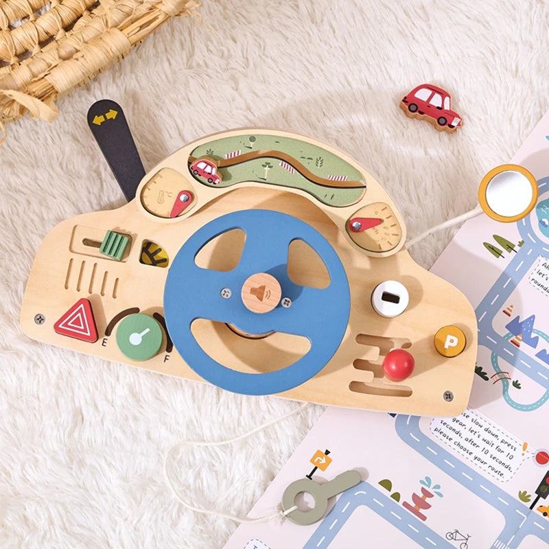 BusyBoard™ - Jouet Montessori 5-en-1 en Bois | Divers Designs et Activités