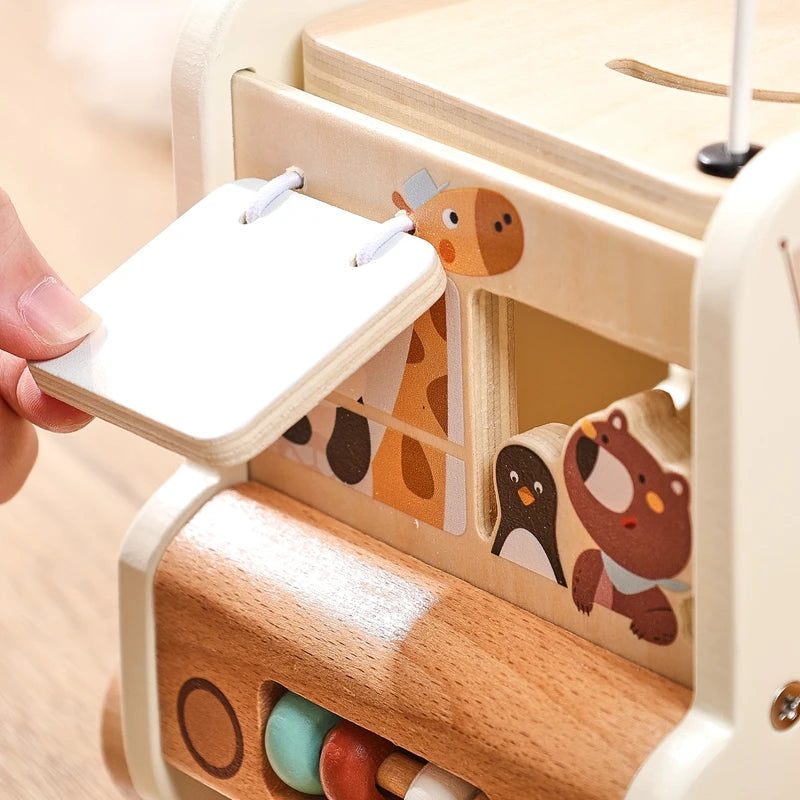 BusyBoard™ - Jouet Montessori 5-en-1 en Bois | Divers Designs et Activités