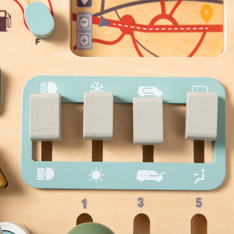 BusyBoard™ - Jouet Montessori 5-en-1 en Bois | Divers Designs et Activités