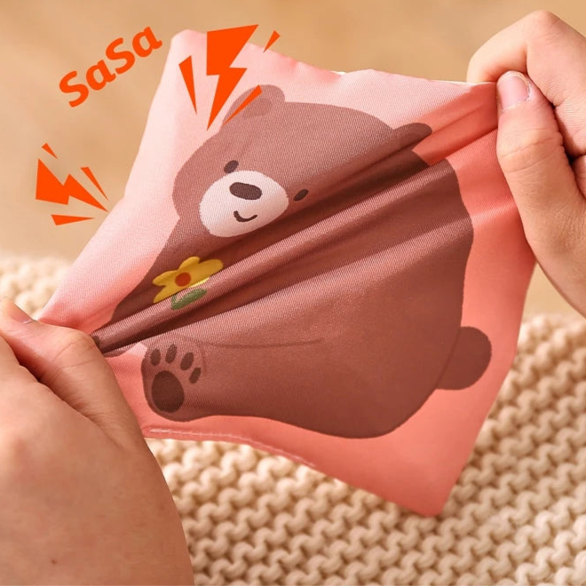 Cube d'activités bébé avec foulards et miroir