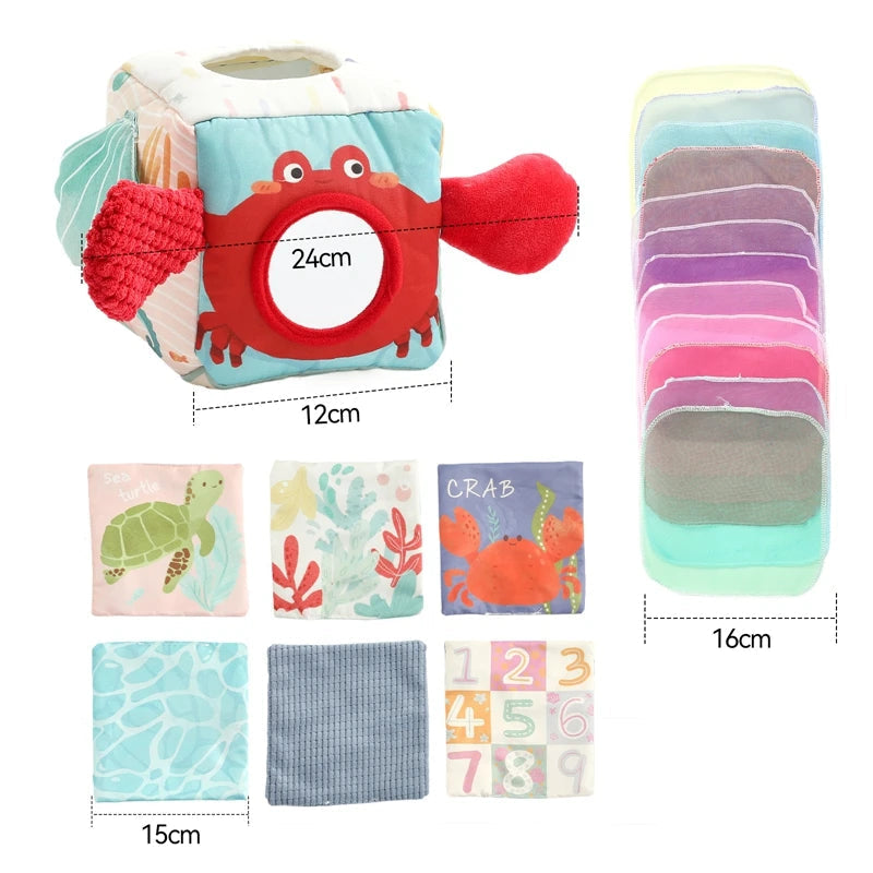 Cube Sensoriel Montessori pour Bébé - Boîte Magique Éducative et Ludique