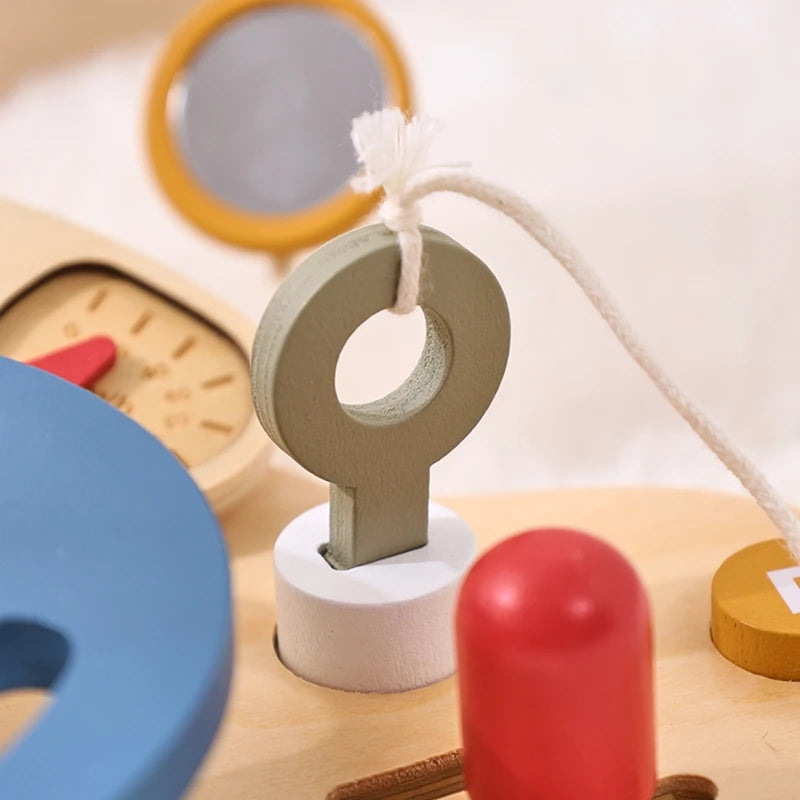 BusyBoard™ - Jouet Montessori 5-en-1 en Bois | Divers Designs et Activités
