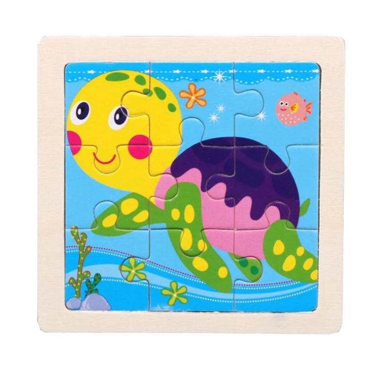 WoodLearner - Puzzle Éducatif en Bois | Motifs Animaux & Véhicules | Jeu Montessori Éducatif (3-6 ans)