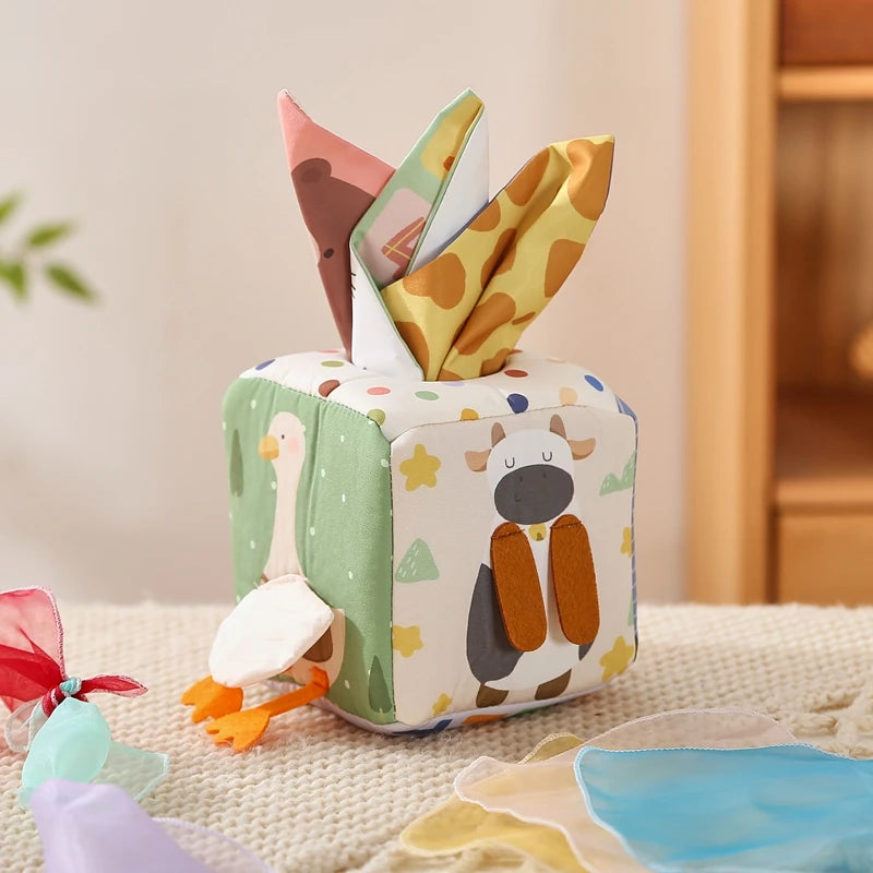 Cube Sensoriel Montessori pour Bébé - Boîte Magique Éducative et Ludique