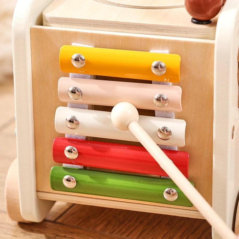 BusyBoard™ - Jouet Montessori 5-en-1 en Bois | Divers Designs et Activités