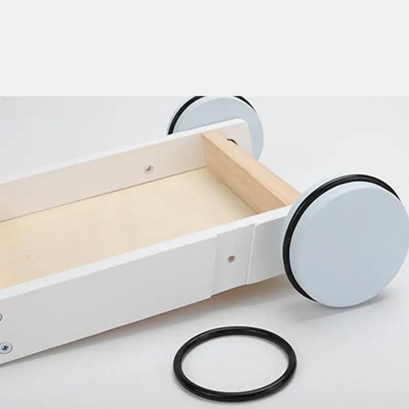 Trotteur d'apprentissage en bois pour bébé - Marcheur d'activité multifonction, jouet éducatif 2 en 1