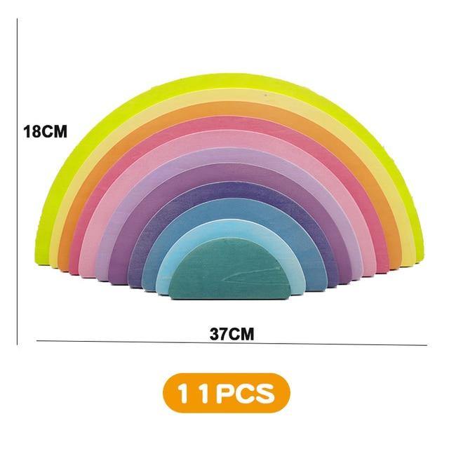 Arc-en-ciel Montessori en Bois Vivid Colors | Montezzori Cœur Vert Montezzori