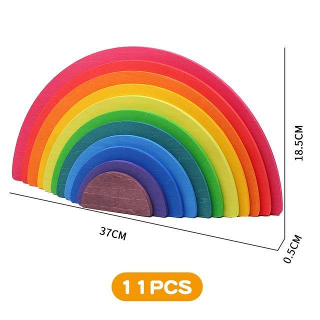 Arc-en-ciel Montessori en Bois Vivid Colors | Montezzori Large Coeur Violet Montezzori