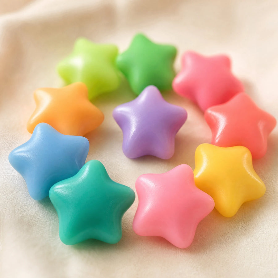 Balles Océaniques Cœur et Étoiles – Jouets Colorés pour Aires de Jeu - Détail matière