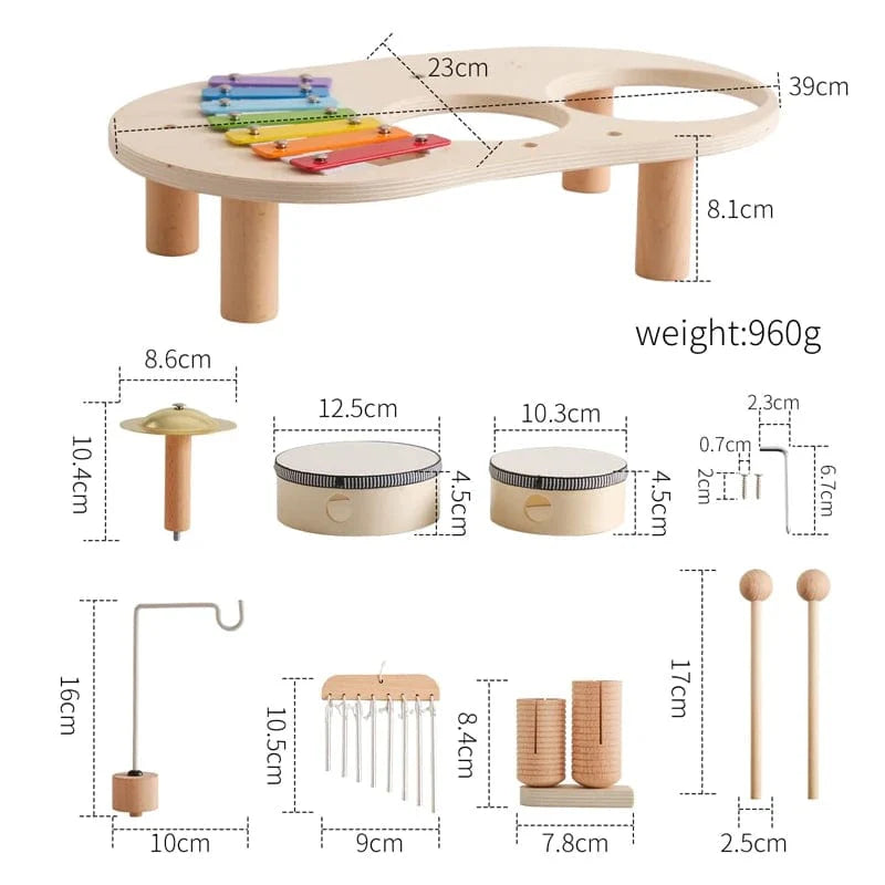 Batterie en bois Montessori Kids | Montezzori Montezzori