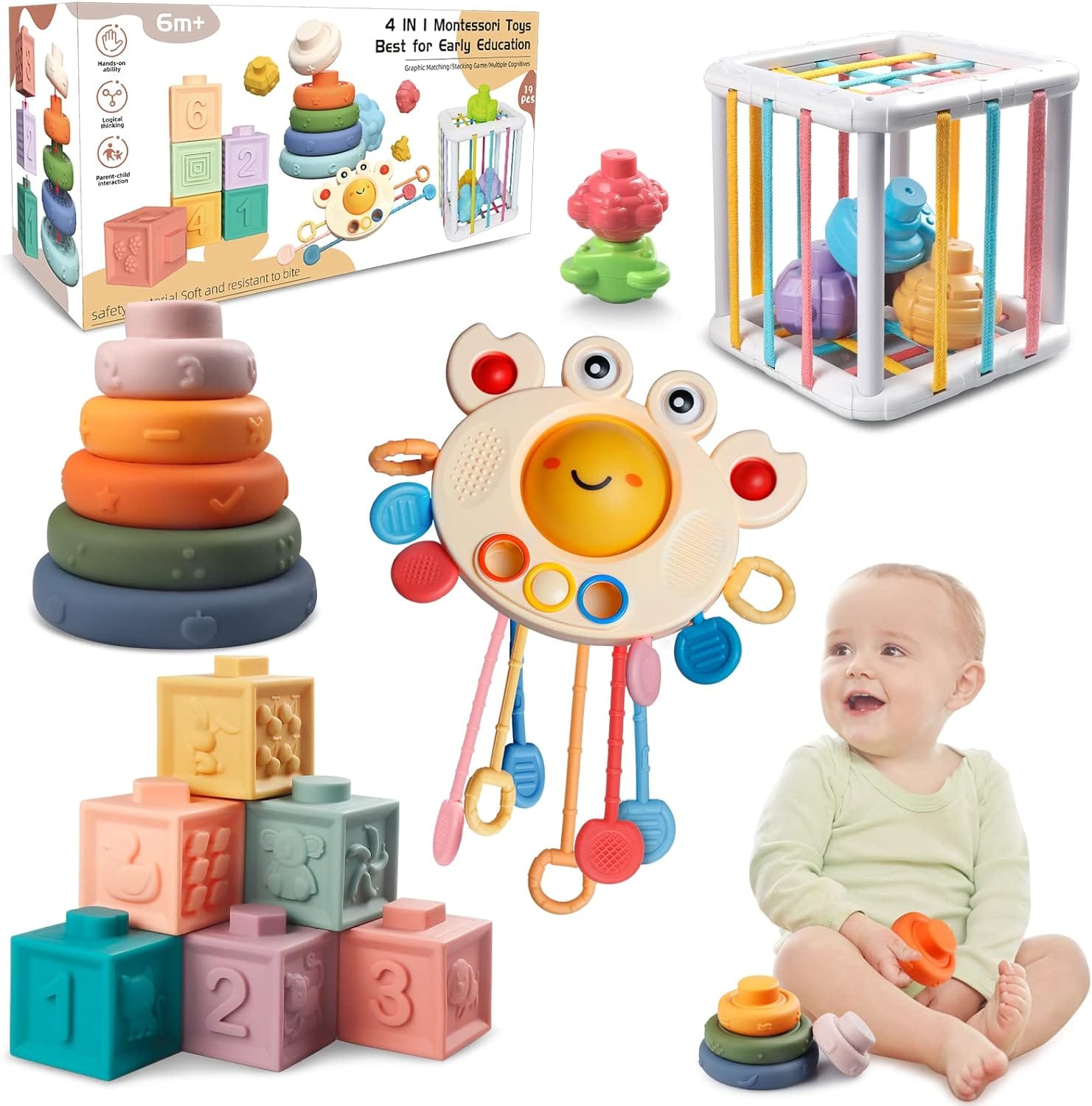 Nicknack Jouet Bébé 1-2 Ans - 11 Pièces Cube D'Activité Sensoriel Montessori Avec Balles Texturées Jouet Sensoriel Montessori Nicknack Jouet Bébé 1-2 Ans - 11 Pièces Cube D'Activité Sensoriel Montessori Avec Balles Texturées Jouet Sensoriel Montessori