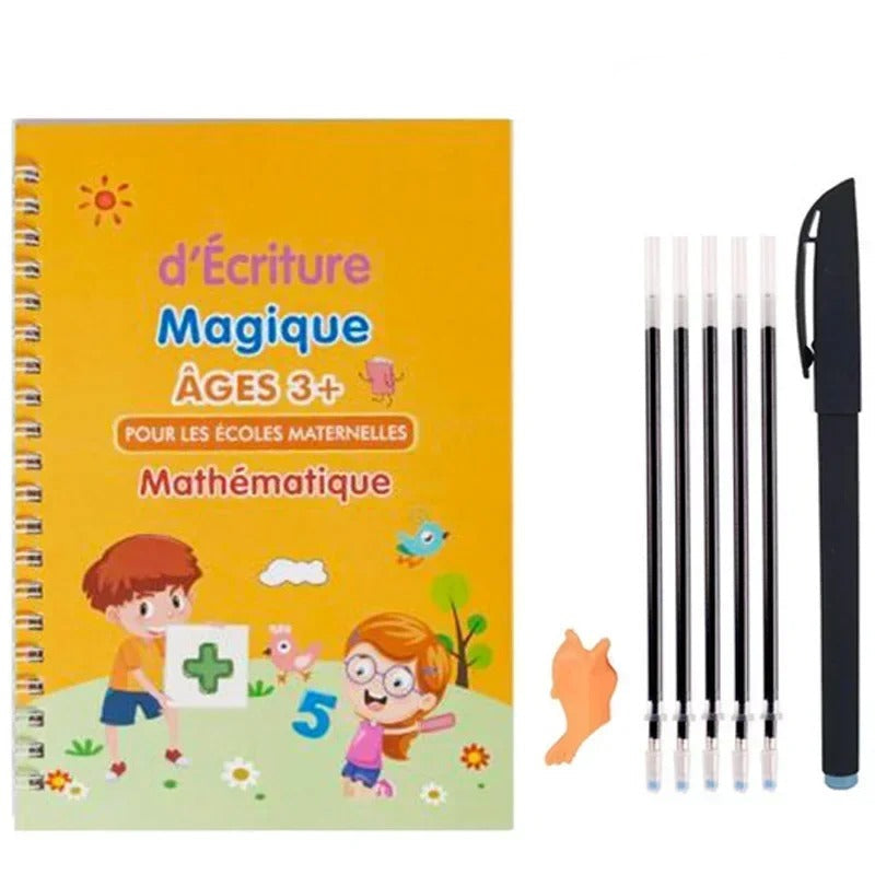 Cahier Magique Montessori pour Apprendre l'Alphabet, les Nombres et le Dessin
