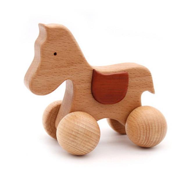 Hochet en Bois à Roulette Montessori - Éveil Sensoriel affirmé | Montessori Cheval Montessori