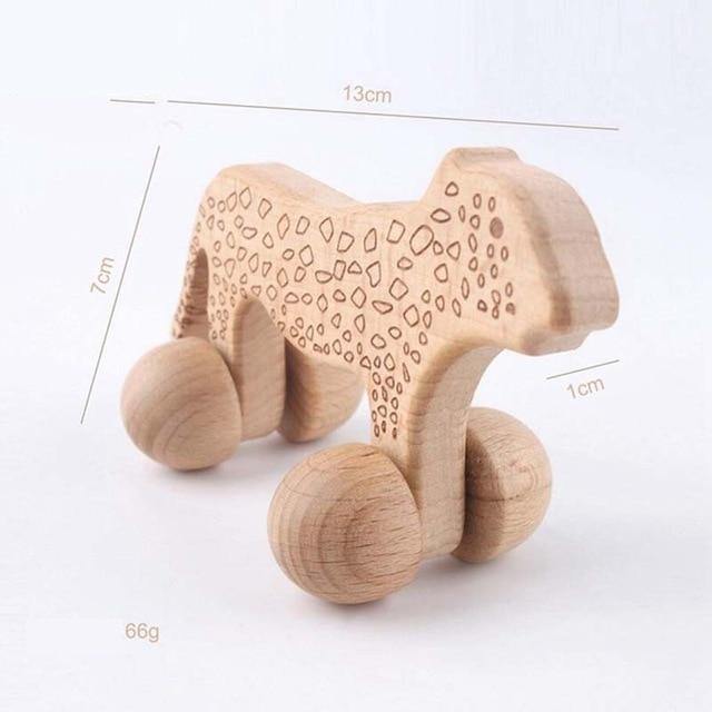 Hochet en Bois Léopard Montessori Premium | Montessori Montessori