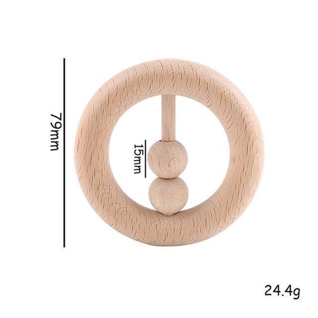 Hochet en bois Montessori Naturel | Montezzori Montezzori