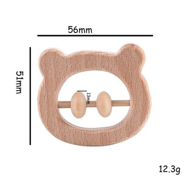 Hochet en Bois Ours Montessori - Collection ÉducoNature | Montezzori Montezzori