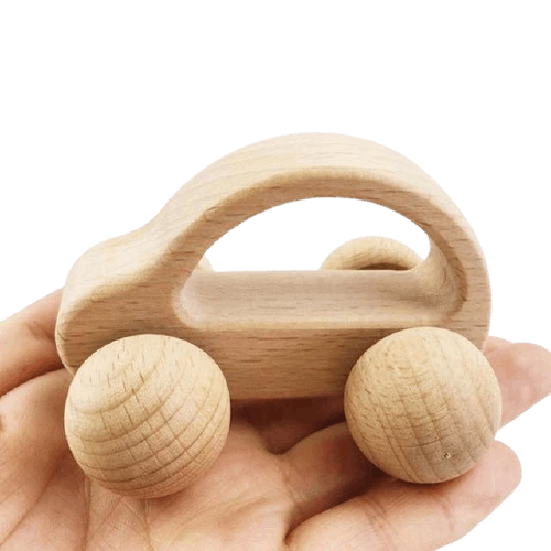 Hochet Voiture en Bois Montessori Deluxe | Montezzori Montezzori