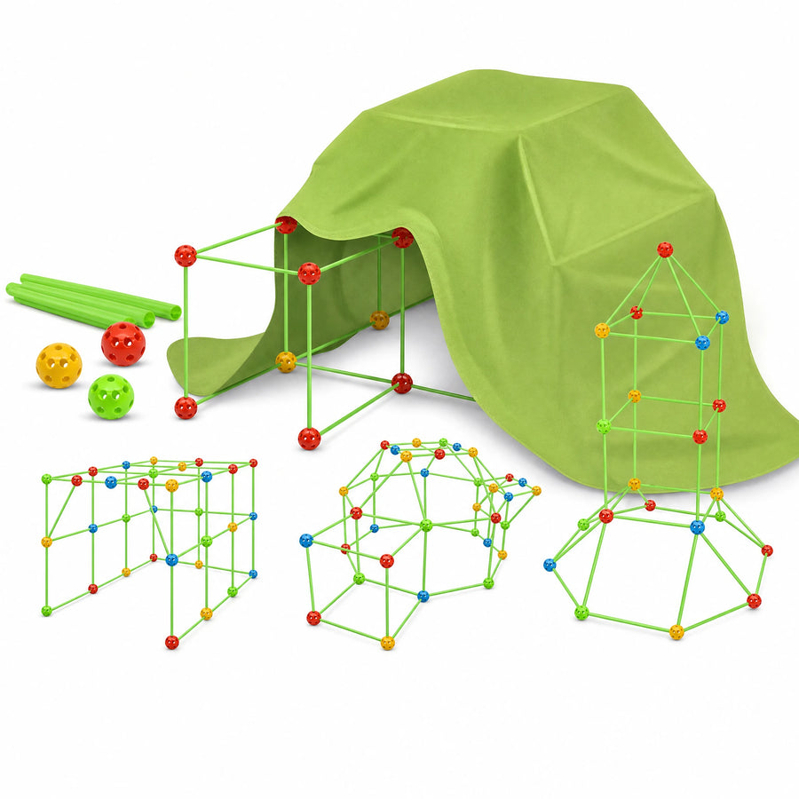 Kit Construction Enfant avec Tiges et Connecteurs - Fond blanc, autre angle