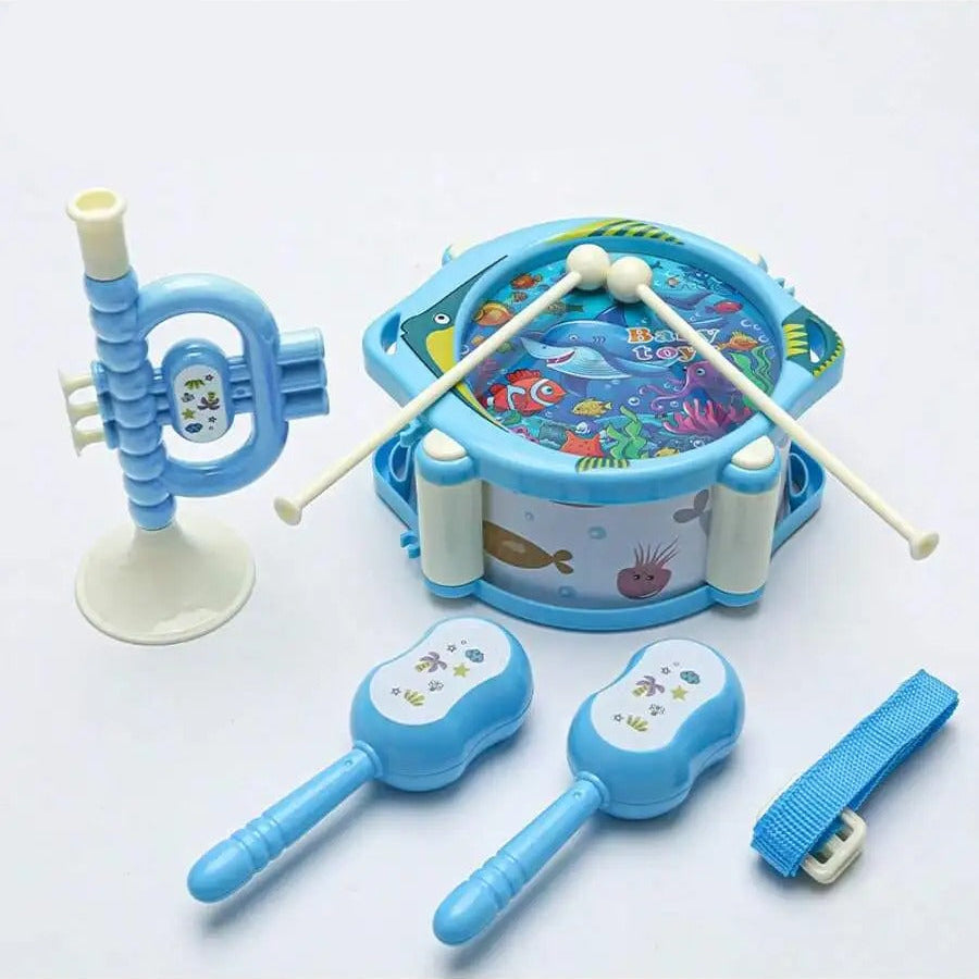 Set Instruments de Musique Enfant 5 Pièces avec Tambour