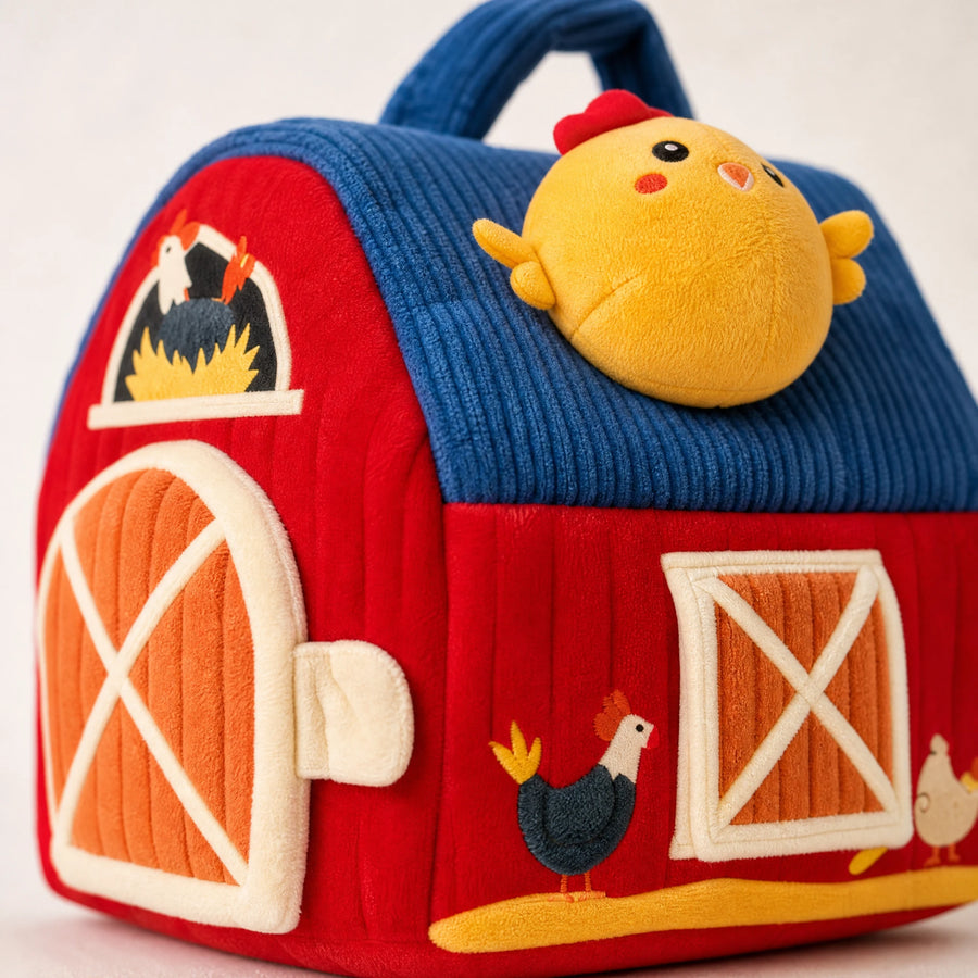 Maison Sensorielle Montessori – Jouet Ferme Animaux pour Bébé - Détail matière