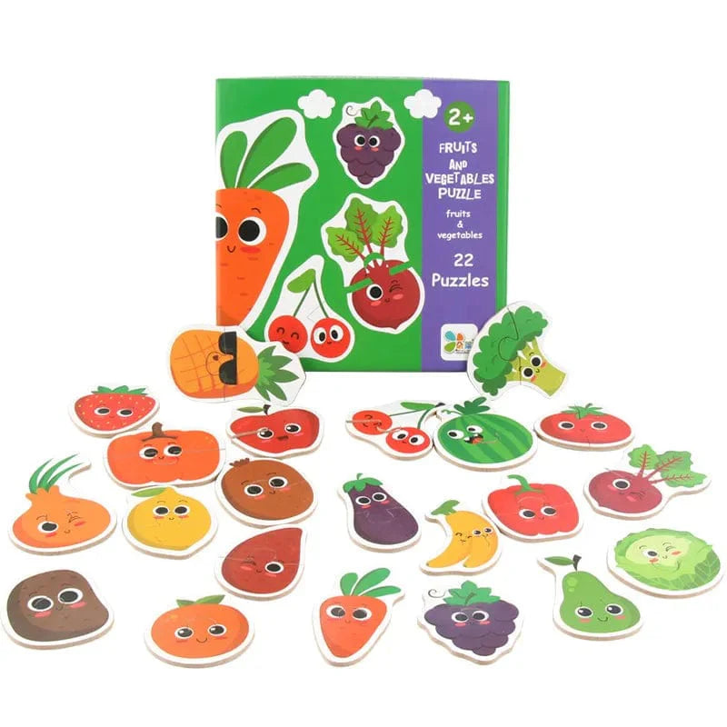 Matching Puzzle Éducatif: Découvre les Animaux, les Fruits et la Circulation en Montessori | Montezzori Fruits et légumes Montezzori