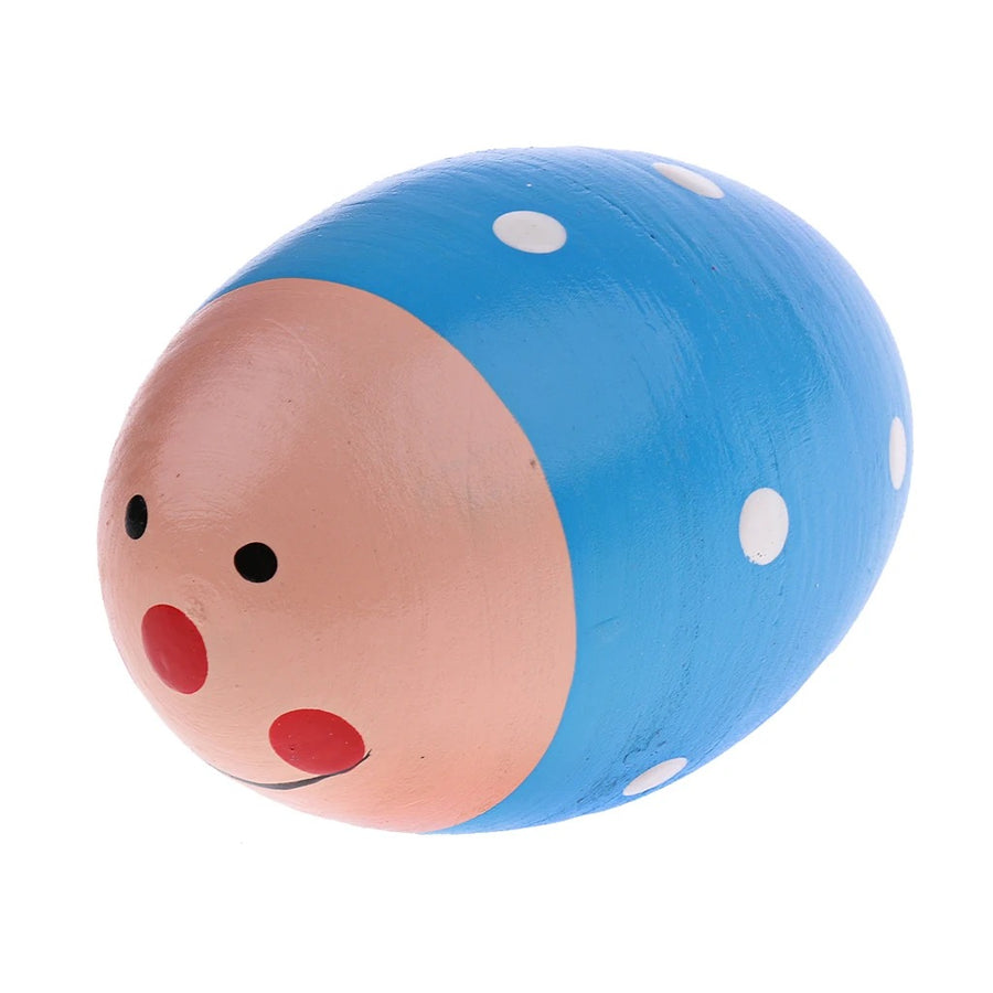 Œuf Musical Bois Coloré avec Motifs Peints