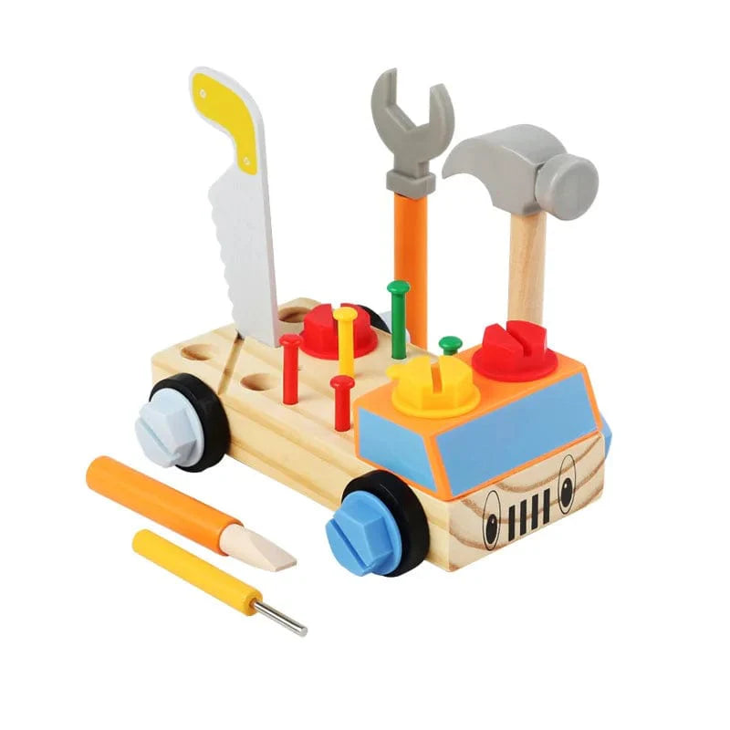 Outils de bricolage pour enfants en bois - Caisse à outils et jouets d'imitation Montessori | Montezzori Camion à créer Montezzori