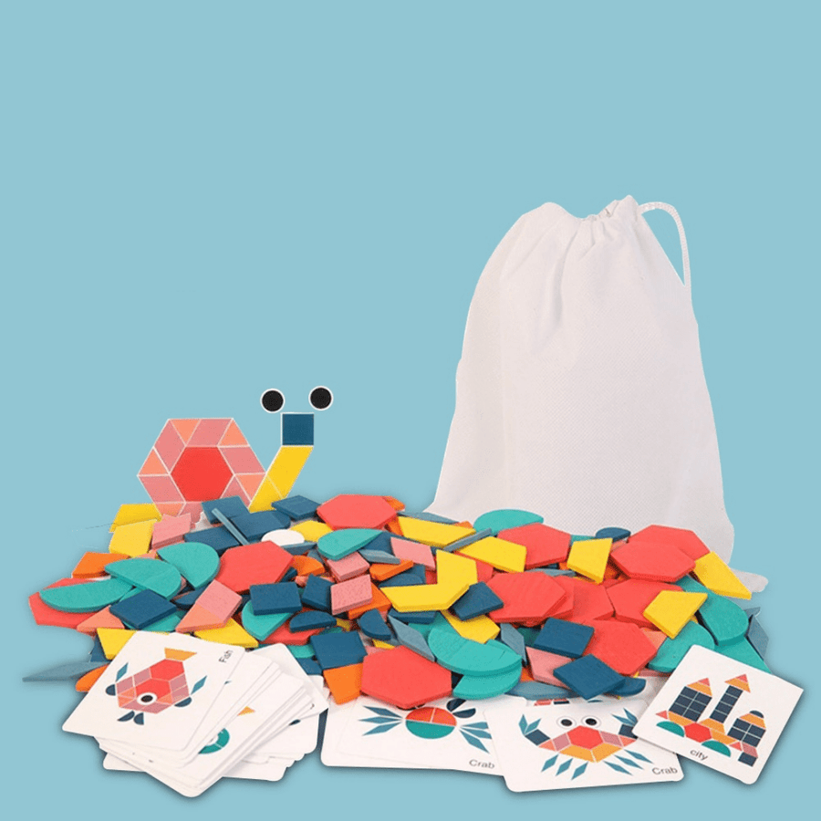 Puzzle géométrique Montessori - 180 pièces | Montessori puzzle Montessori