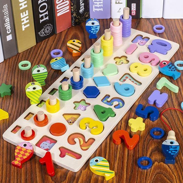 Puzzle Montessori Formes Animaux | Montezzori Avec Poissons Montezzori