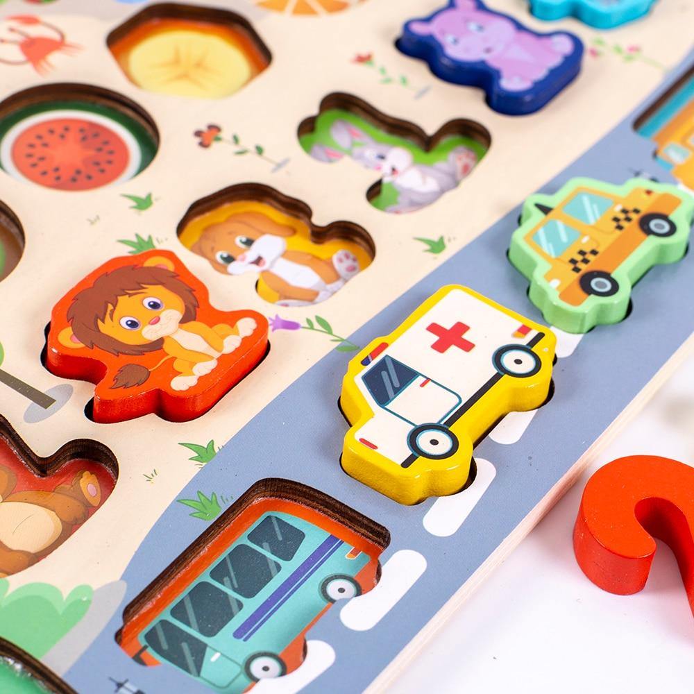 Puzzle Montessori Objets et Animaux Montessori - Collection Éducative | Montezzori Montezzori