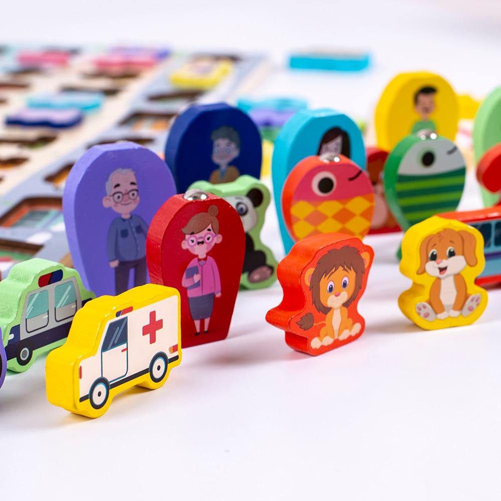 Puzzle Montessori Objets et Animaux Montessori - Collection Éducative | Montezzori Montezzori